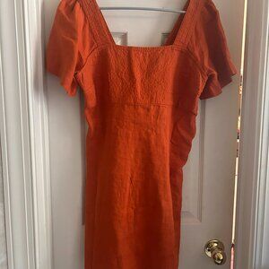 Orange Madewell Square Neck Mini Dress - NWT - Size 4